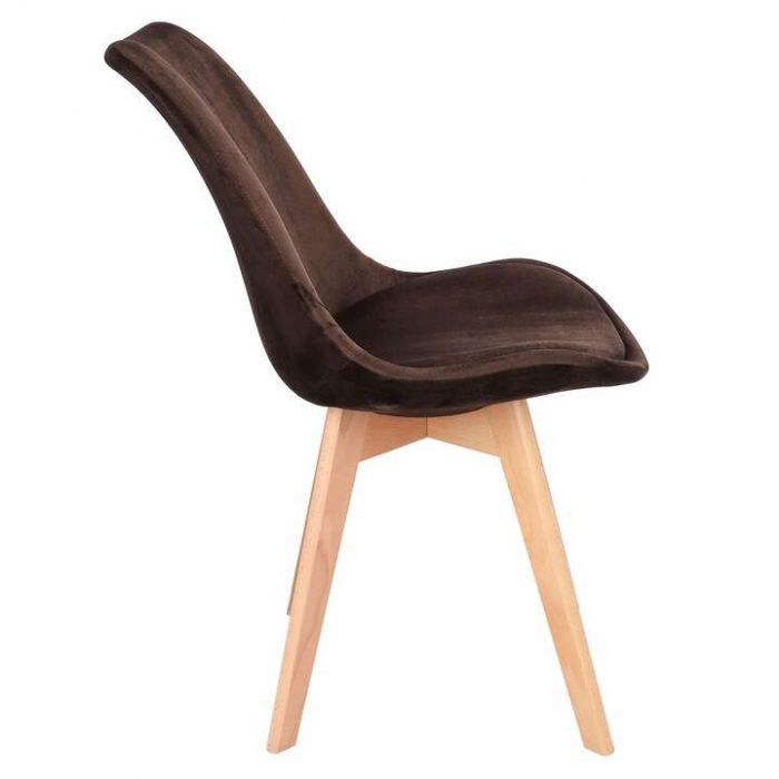 SCAUN BUCATARIE/LIVING, LEMN, CATIFEA, MARO, 49X60X82 CM, BARI [4]