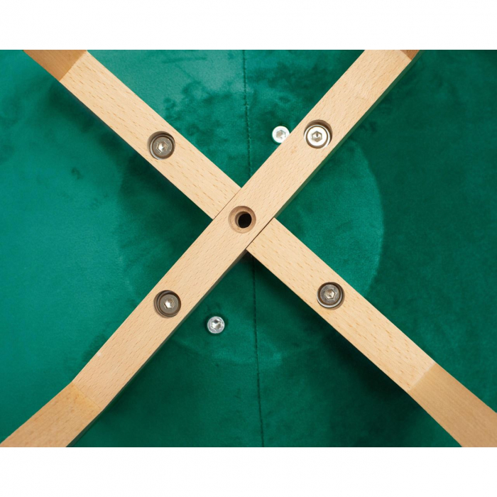 SCAUN BUCATARIE/LIVING, LEMN, CATIFEA, VERDE, 49X60X82 CM, BARI [2]