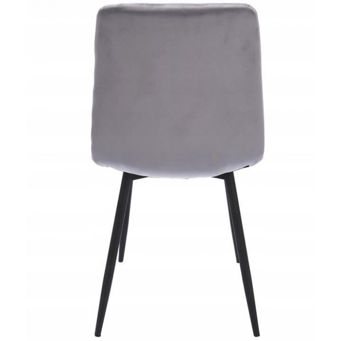 SCAUN BUCATARIE/LIVING, MATLASAT, CATIFEA, METAL, GRI, 44X52X89 CM, PIADO [3]