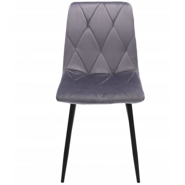 SCAUN BUCATARIE/LIVING, MATLASAT, CATIFEA, METAL, GRI, 44X52X89 CM, PIADO [4]