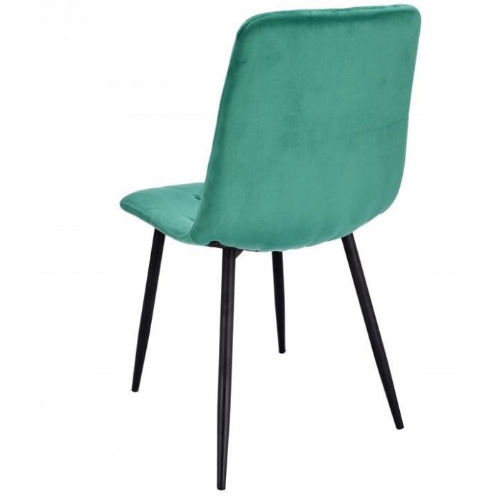 SCAUN BUCATARIE/LIVING, MATLASAT, CATIFEA, METAL, VERDE, 44X52X89 CM, PIADO [5]