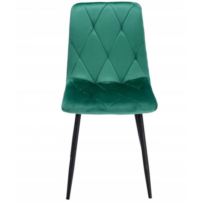 SCAUN BUCATARIE/LIVING, MATLASAT, CATIFEA, METAL, VERDE, 44X52X89 CM, PIADO [4]