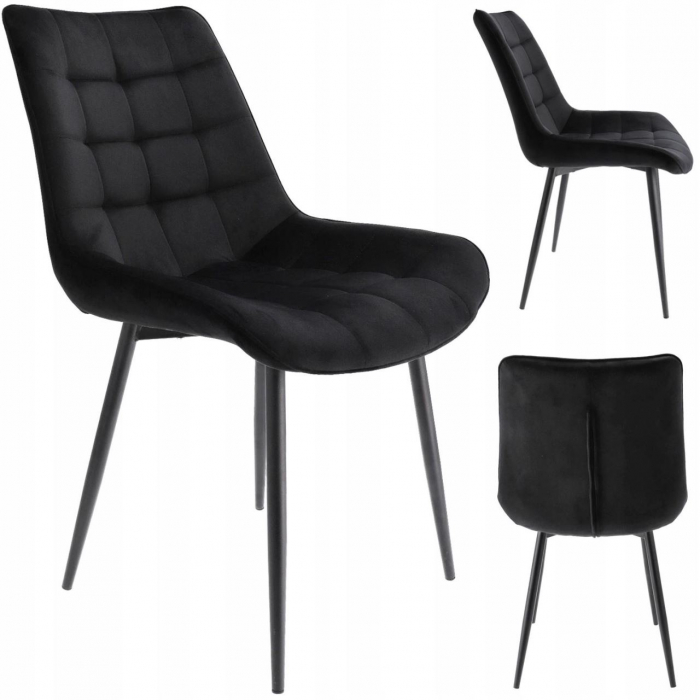 SCAUN BUCATARIE/LIVING, METALIC, CATIFEA, NEGRU, 53X63X83 CM, MISTY [8]