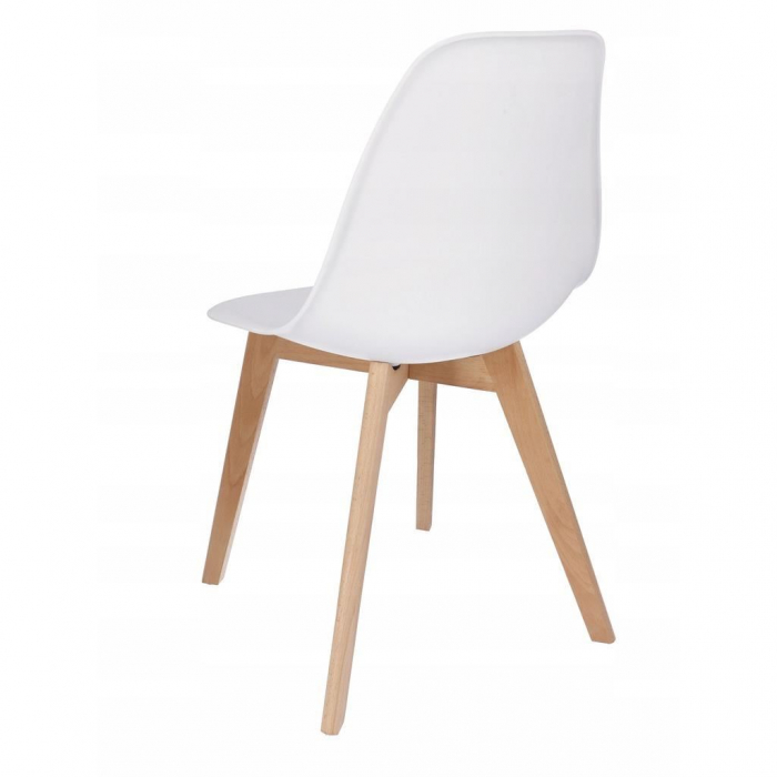SCAUN BUCATARIE/LIVING, PP, LEMN, ALB, 46X52X82 CM, ADA [4]
