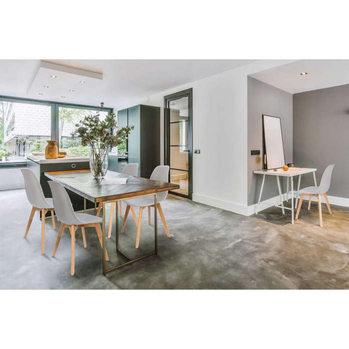 SCAUN BUCATARIE/LIVING, PP, LEMN, GRI, 46X52X82 CM, ADA [6]
