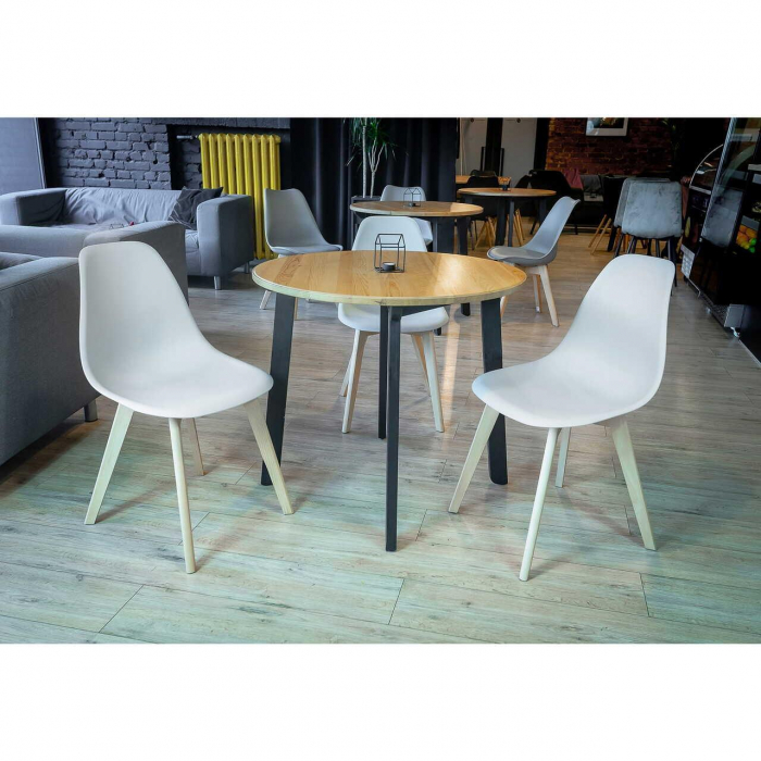 SCAUN BUCATARIE/LIVING, PP, LEMN, GRI, 46X52X82 CM, ADA [7]