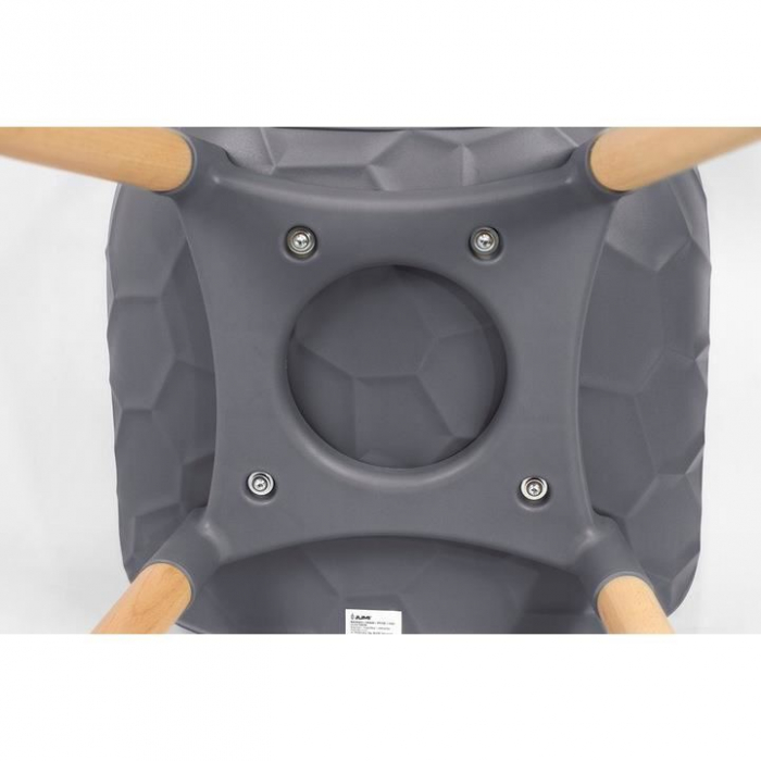 SCAUN BUCATARIE/LIVING, PP, LEMN, MAX 130 KG, GRI, 45X55X77 CM, DAVIS [3]