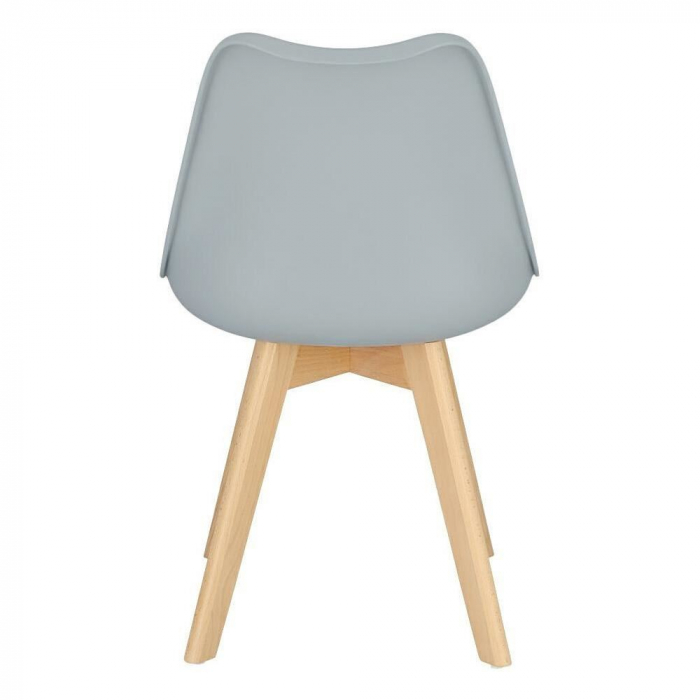 SCAUN BUCATARIE/LIVING, SEZUT PU, GRI, 48.5X54X82 CM, OSLO [3]