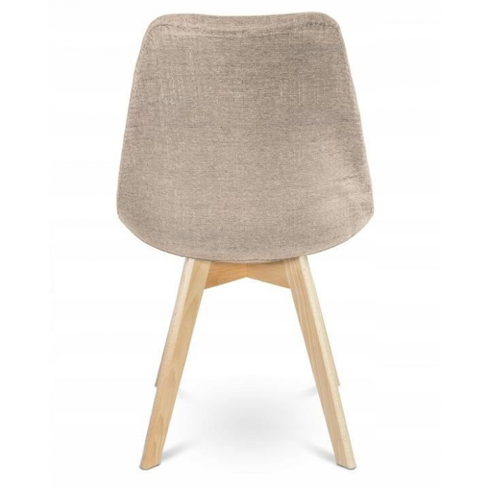 SCAUN BUCATARIE/LIVING, STOFA, LEMN, GRI CALD, 49X55X82 CM, ALTA [2]