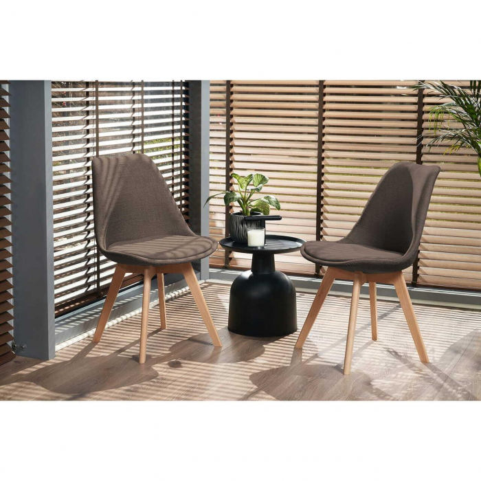SCAUN BUCATARIE/LIVING, STOFA, LEMN, MARO, 49X55X82 CM, ALTA [11]