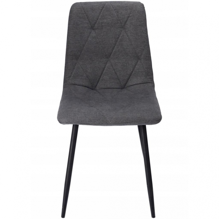 SCAUN BUCATARIE/LIVING, TAPITAT, TEXTIL, METAL, GRI, 44X52X89 CM, VENA [6]