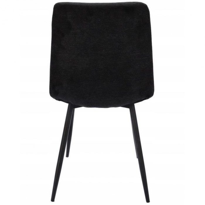 SCAUN BUCATARIE/LIVING, TAPITAT, TEXTIL, METAL, NEGRU, 44X52X89 CM, VENA [5]