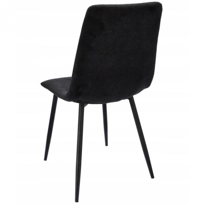SCAUN BUCATARIE/LIVING, TAPITAT, TEXTIL, METAL, NEGRU, 44X52X89 CM, VENA [7]