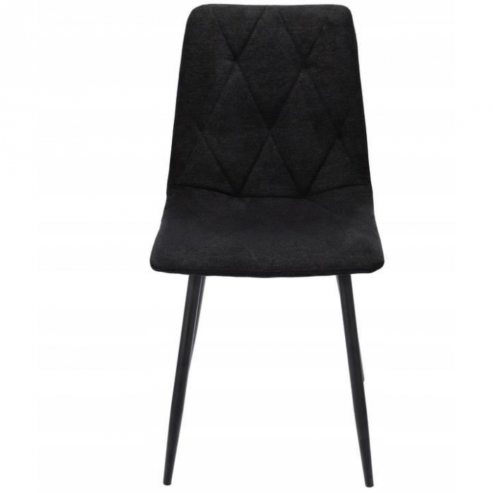 SCAUN BUCATARIE/LIVING, TAPITAT, TEXTIL, METAL, NEGRU, 44X52X89 CM, VENA [6]