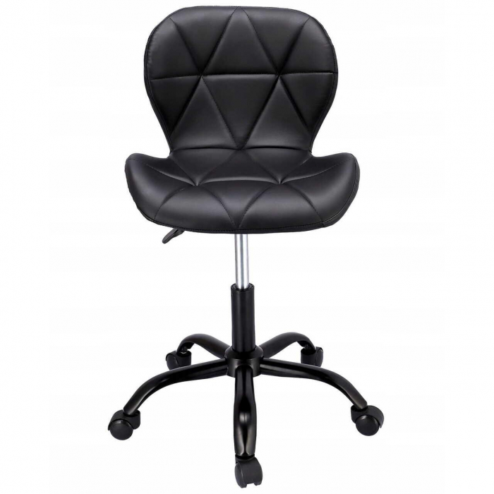 SCAUN DE BIROU, JUMI, ENDO, ROTATIV, PIELE ECOLOGICA, NEGRU, 46X52X73-85 CM [4]