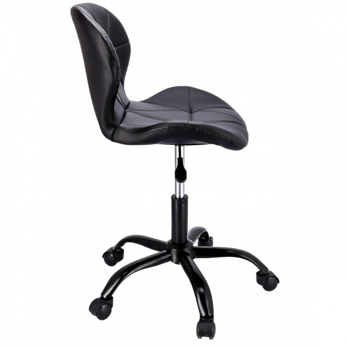 SCAUN DE BIROU, JUMI, ENDO, ROTATIV, PIELE ECOLOGICA, NEGRU, 46X52X73-85 CM [3]
