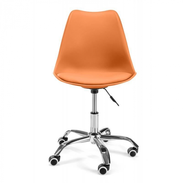 SCAUN DE BIROU PENTRU COPII, ROTATIV, PORTOCALIU, MAX 125 KG, 44X40X80/90 CM [5]