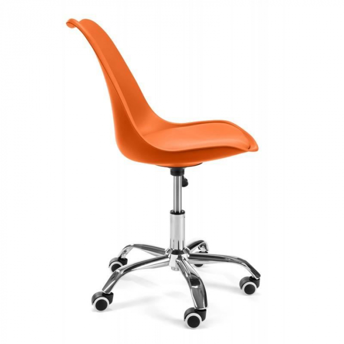 SCAUN DE BIROU PENTRU COPII, ROTATIV, PORTOCALIU, MAX 125 KG, 44X40X80/90 CM [6]