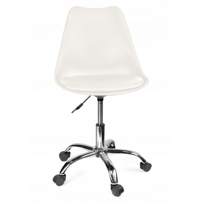 SCAUN DE BIROU, ROTATIV, ALB, 51X78/90 CM [7]
