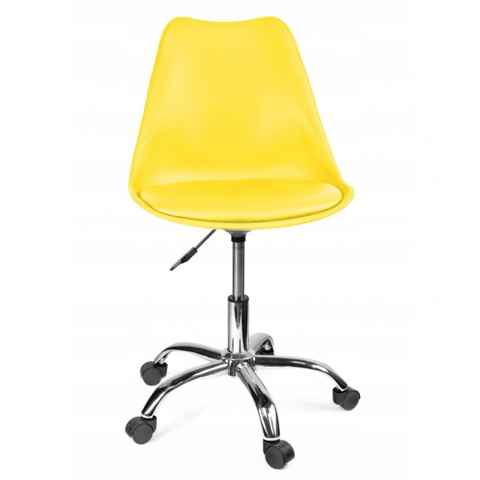 SCAUN DE BIROU, ROTATIV, GALBEN, 51X78/90 CM [8]