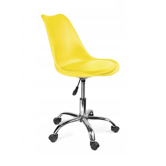 SCAUN DE BIROU, ROTATIV, GALBEN, 51X78/90 CM [1]