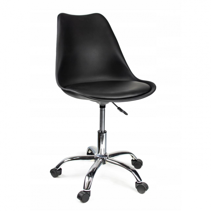 SCAUN DE BIROU, ROTATIV, NEGRU, 51X78/90 CM [5]