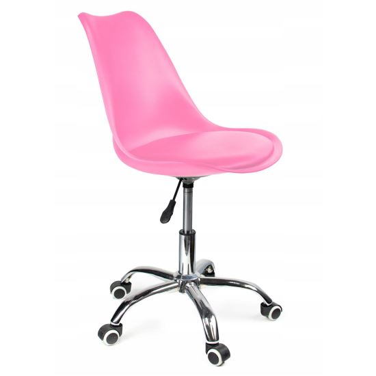 SCAUN DE BIROU, ROTATIV, ROZ, 51X78/90 CM [1]