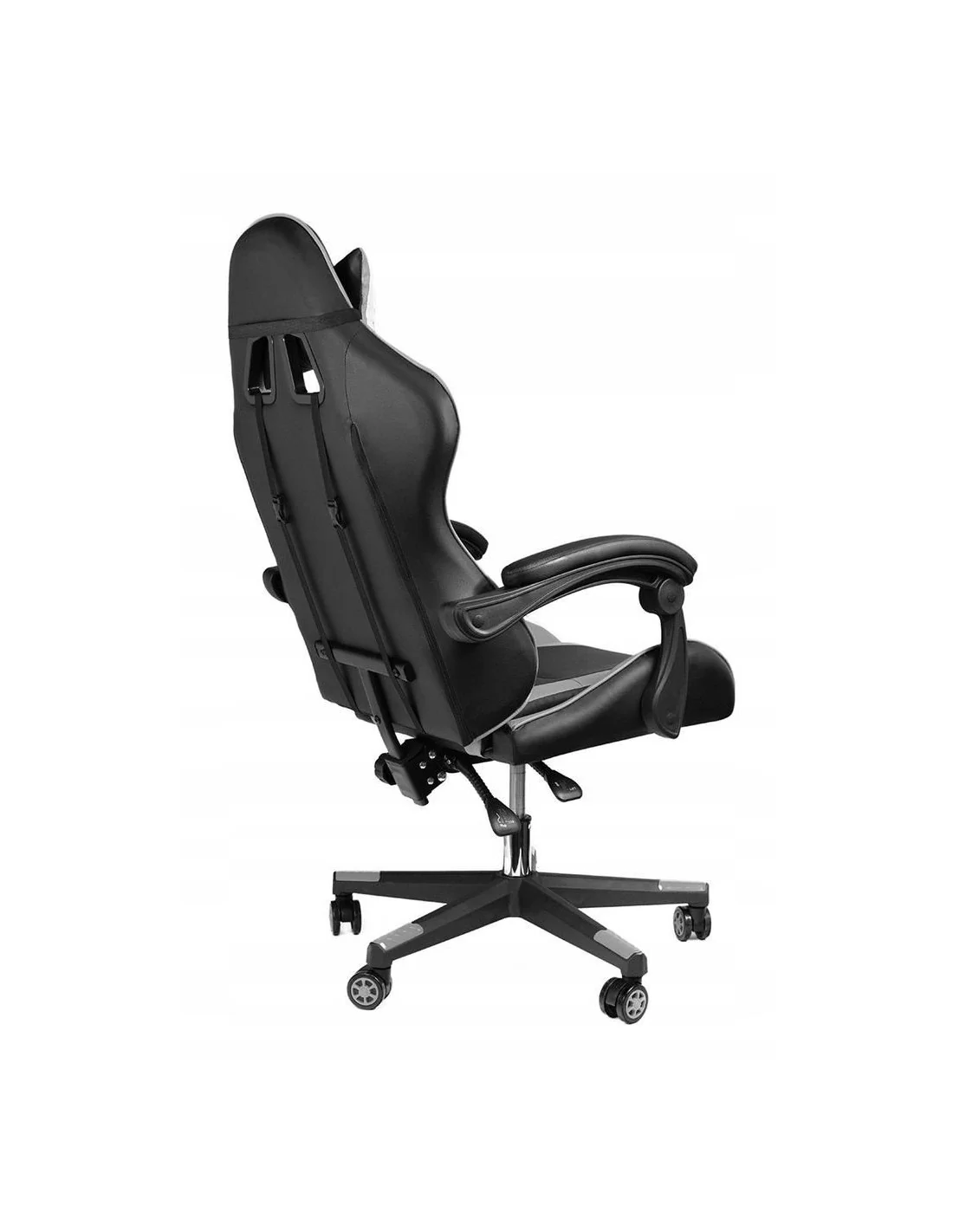 SCAUN DE GAMING,CU PERNA LOMBARA, NEGRU/GRI/ALB [3]