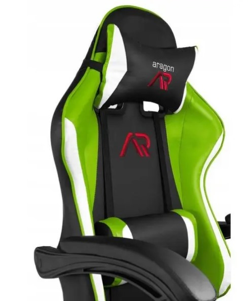 SCAUN DE GAMING, NEGRU/VERDE [3]