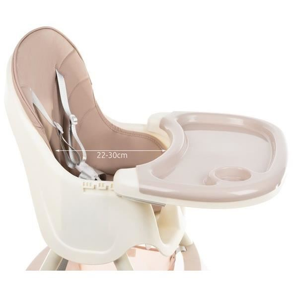 SCAUN DE MASA PENTRU BEBELUSI, 3 IN 1, ROZ, MAX 20 KG, 60X75X92 CM, KRUZZEL [3]