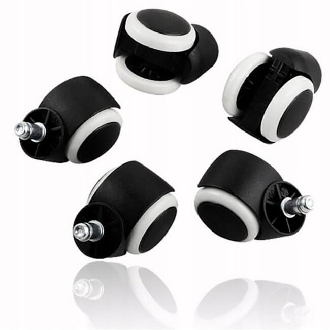SCAUN SALON COSMETICA, RODEO, ROTATIV, ALB, CU HUSA NEAGRA, 37X38X65 CM [3]