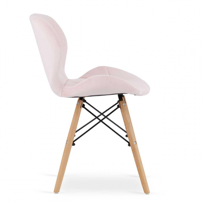 SCAUN STIL SCANDINAV, ARTOOL, LAGO, CATIFEA, LEMN, ROZ, 48X43X74 CM [3]