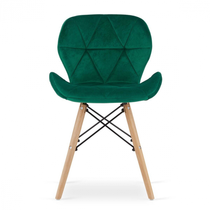 SCAUN STIL SCANDINAV, ARTOOL, LAGO, CATIFEA, LEMN, VERDE, 48X43X74 CM [11]