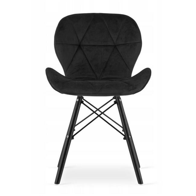 SCAUN STIL SCANDINAV, ARTOOL, LAGO VELVET, CATIFEA, LEMN, NEGRU, 47X36X73.5 CM [2]