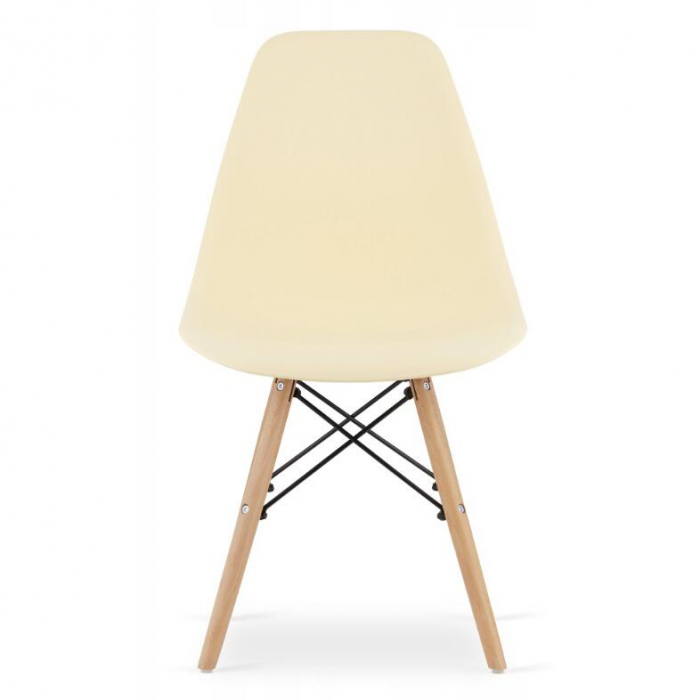 SCAUN STIL SCANDINAV, ARTOOL, OSAKA, PP, LEMN, CREM SI NATUR, 46X54X81 CM [4]