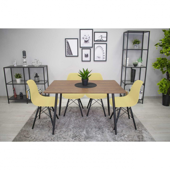 SCAUN STIL SCANDINAV, ARTOOL, OSAKA, PP, LEMN, CREM SI NEGRU, 46X54X81 CM [13]