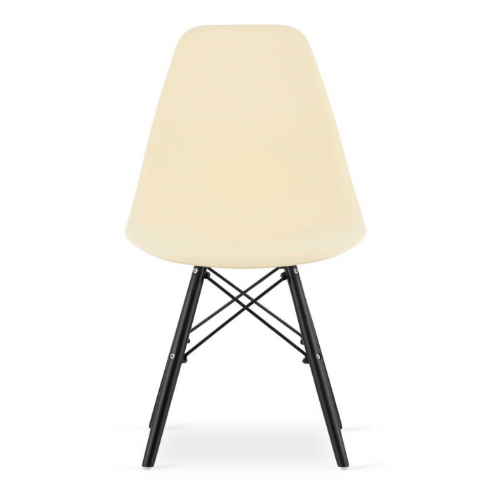 SCAUN STIL SCANDINAV, ARTOOL, OSAKA, PP, LEMN, CREM SI NEGRU, 46X54X81 CM [23]