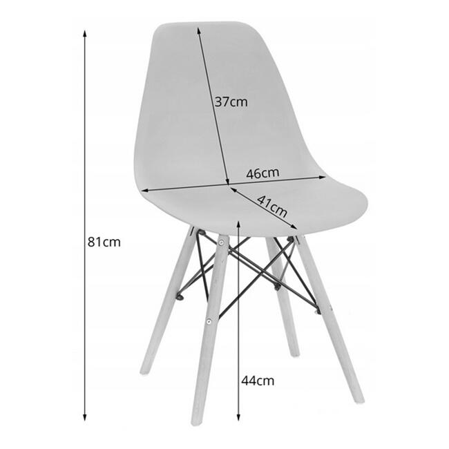 SCAUN STIL SCANDINAV, ARTOOL, OSAKA, PP, LEMN, GALBEN, 46X54X81 CM [3]