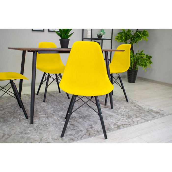 SCAUN STIL SCANDINAV, ARTOOL, OSAKA, PP, LEMN, GALBEN SI NEGRU, 46X54X81 CM [2]