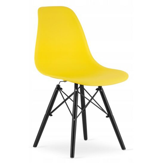 SCAUN STIL SCANDINAV, ARTOOL, OSAKA, PP, LEMN, GALBEN SI NEGRU, 46X54X81 CM [1]