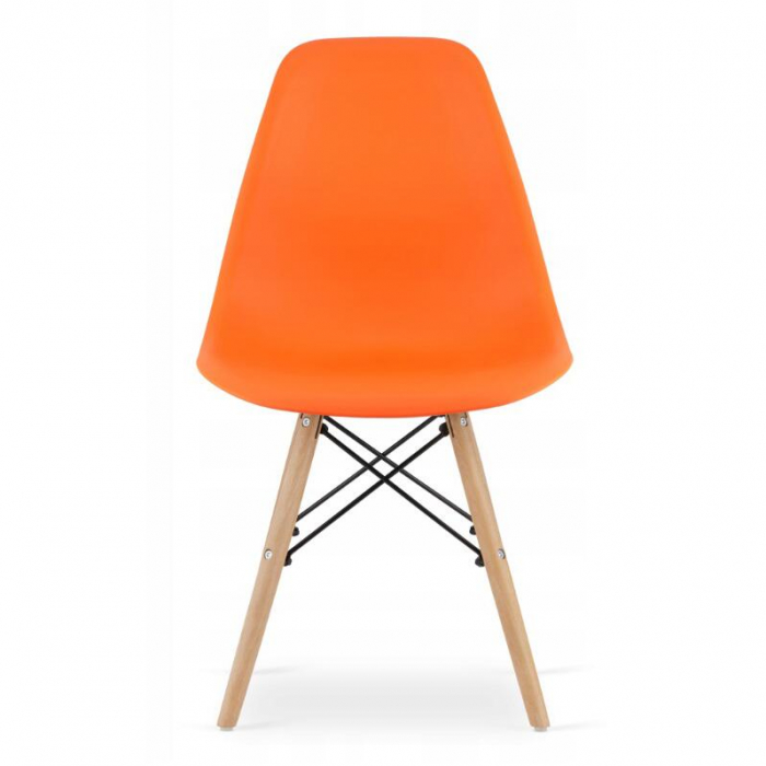 SCAUN STIL SCANDINAV, ARTOOL, OSAKA, PP, LEMN, PORTOCALIU SI NATUR, 46X54X81 CM [4]