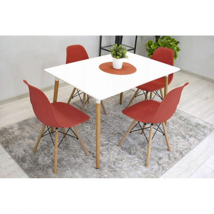 SCAUN STIL SCANDINAV, ARTOOL, OSAKA, PP, LEMN, VERMILION, 46X54X81 CM [12]