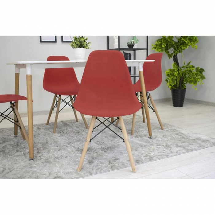 SCAUN STIL SCANDINAV, ARTOOL, OSAKA, PP, LEMN, VERMILION, 46X54X81 CM [7]