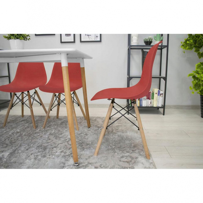 SCAUN STIL SCANDINAV, ARTOOL, OSAKA, PP, LEMN, VERMILION, 46X54X81 CM [9]