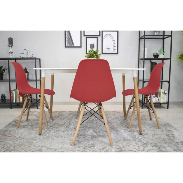 SCAUN STIL SCANDINAV, ARTOOL, OSAKA, PP, LEMN, VERMILION, 46X54X81 CM [10]