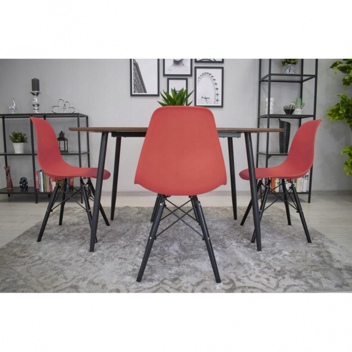 SCAUN STIL SCANDINAV, ARTOOL, OSAKA, PP, LEMN, VERMILION SI NEGRU, 46X54X81 CM [10]