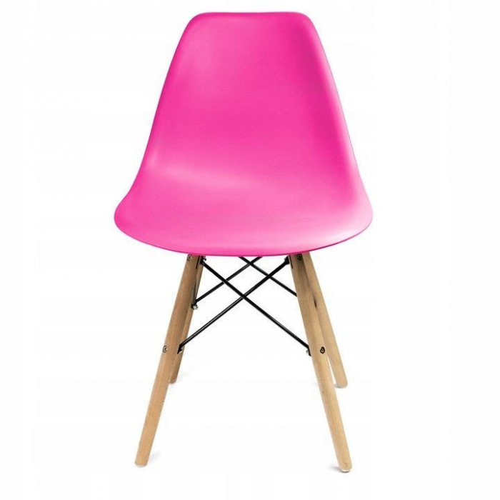 SCAUN STIL SCANDINAV, PLASTIC, LEMN, ROZ, 45X55X79.5 CM, EVA [6]
