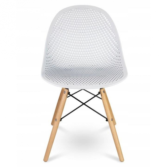 SCAUN STIL SCANDINAV, PP, LEMN, ALB, 45X56X77 CM, CAVA [7]