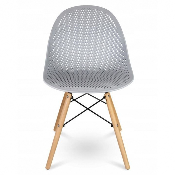 SCAUN STIL SCANDINAV, PP, LEMN, GRI, 45X56X77 CM, CAVA [7]