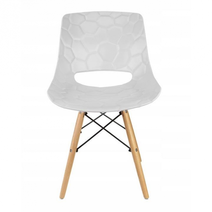SCAUN STIL SCANDINAV, PP, LEMN, MAX 100 KG, ALB, 45X55X78 CM, LARS [2]
